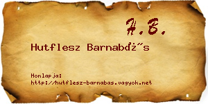 Hutflesz Barnabás névjegykártya