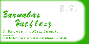 barnabas hutflesz business card